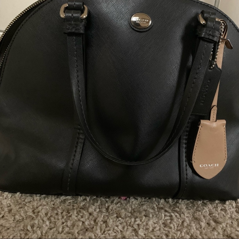 COACH Peyton leather Cora domed satchel